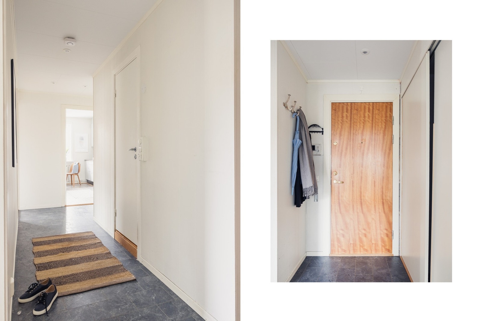 Entré med skyvedørsgarderobe. Galleribilde