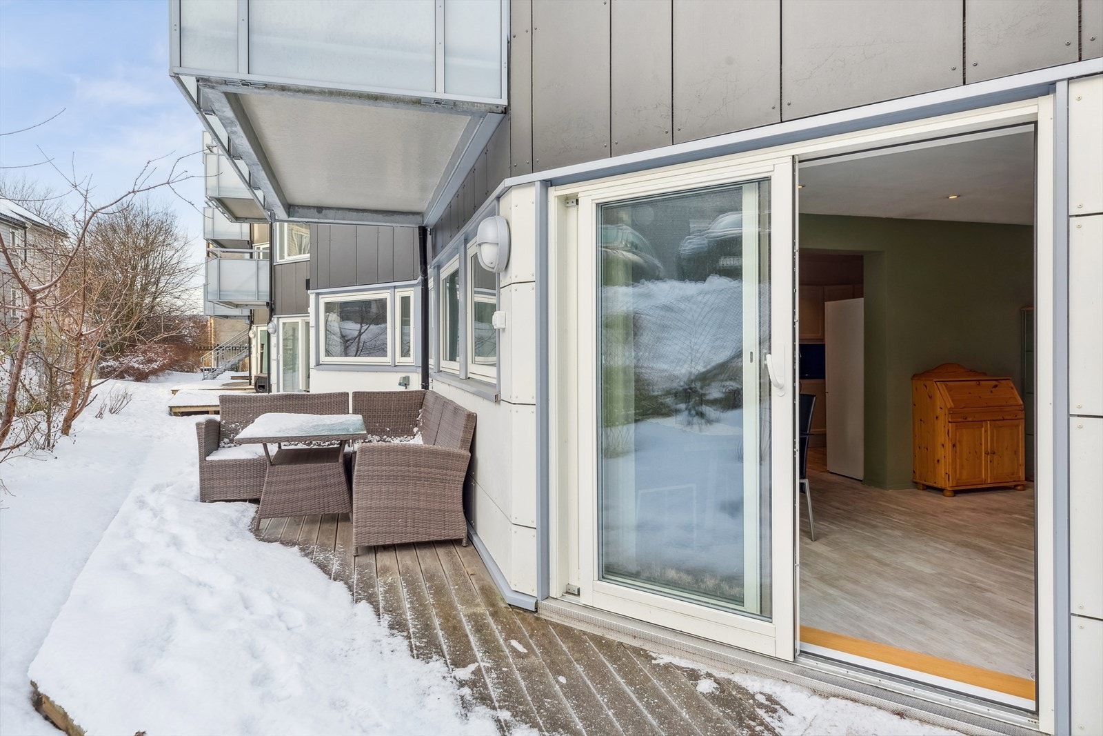 Terrassen er Sør-Vestvendt og er på 11m² Galleribilde