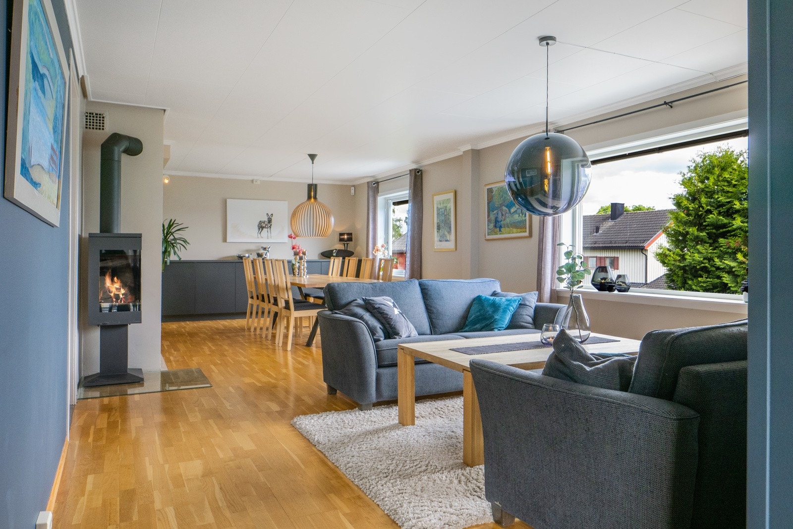 Denne boligen har bergvarmepumpe. Galleribilde