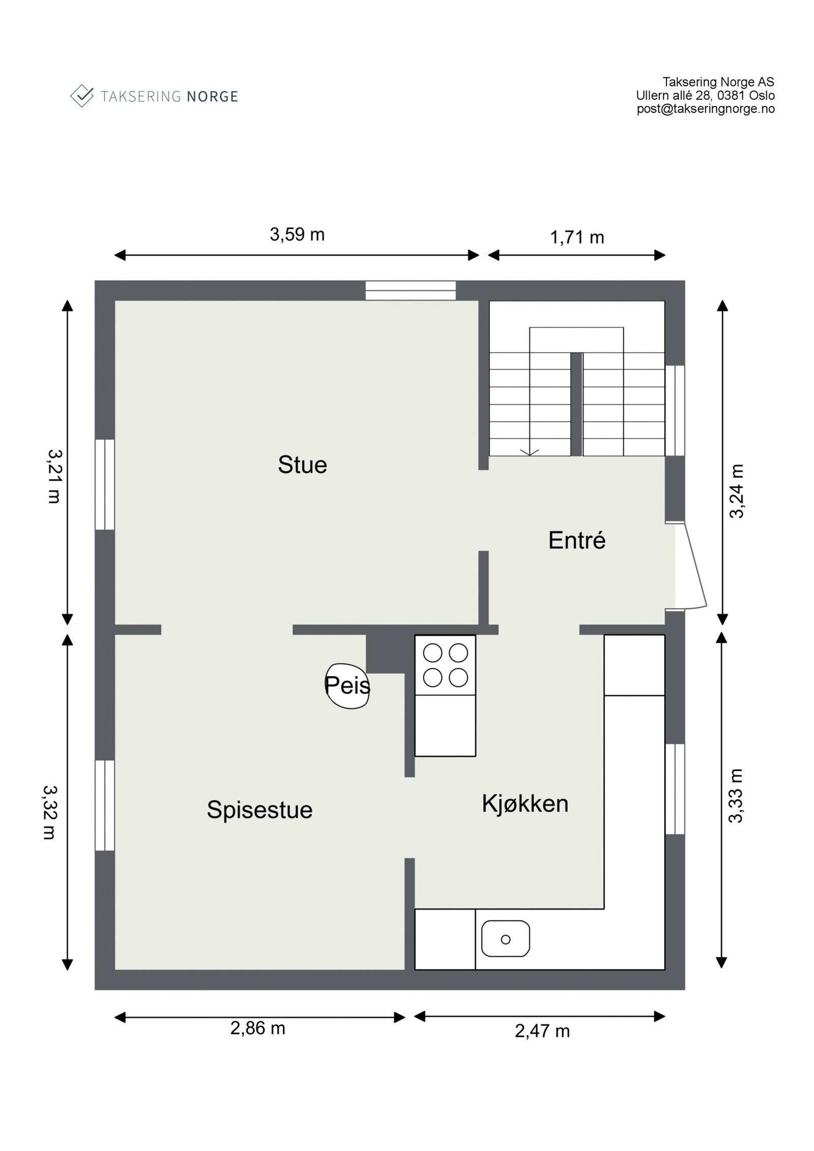 Plantegning 1. etasje Galleribilde