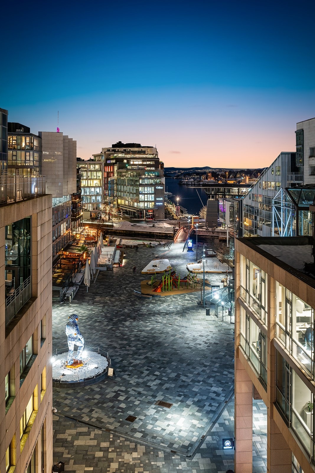 Lekker utsikt over Aker Brygge. Galleribilde