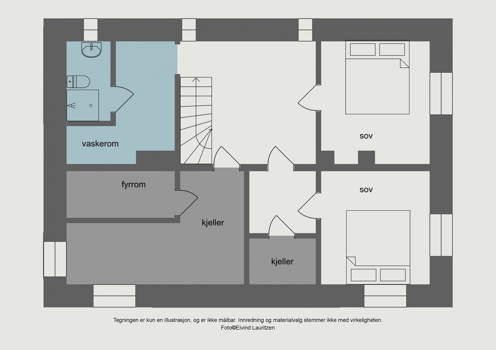 Plantegning 3. etasje Galleribilde