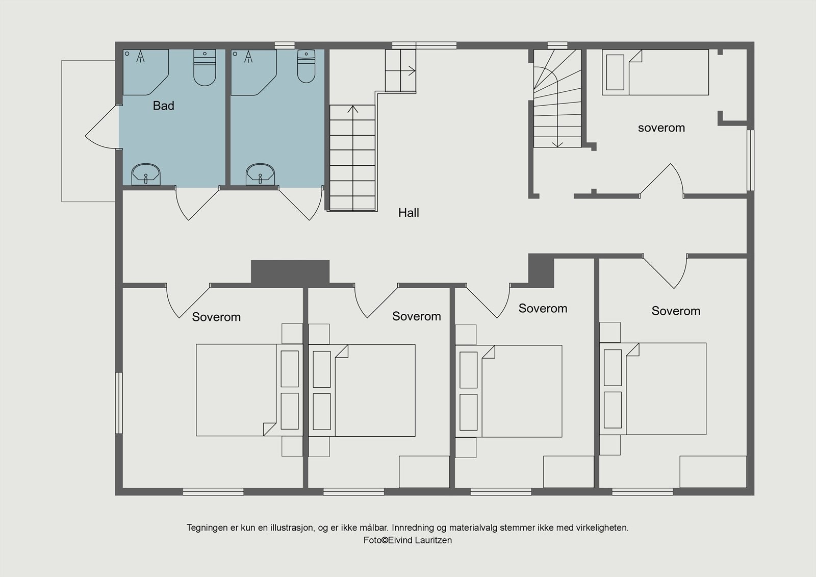 Plantegning 2. etasje Galleribilde