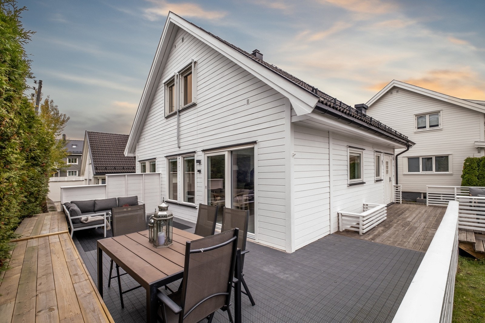 Terrassen kan enkelt deles inn i flere soner. Galleribilde