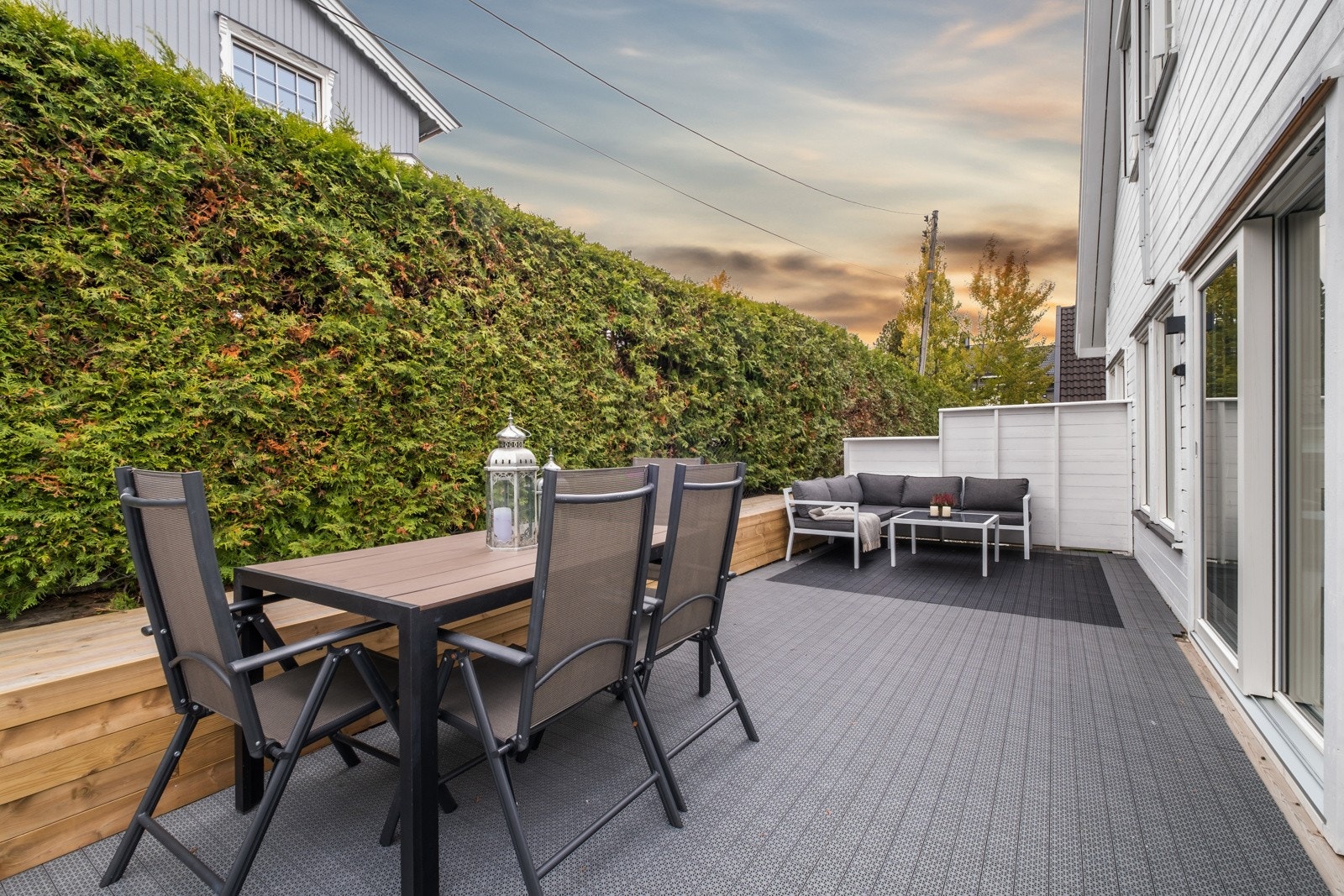 Terrassen kan enkelt deles inn i flere soner Galleribilde