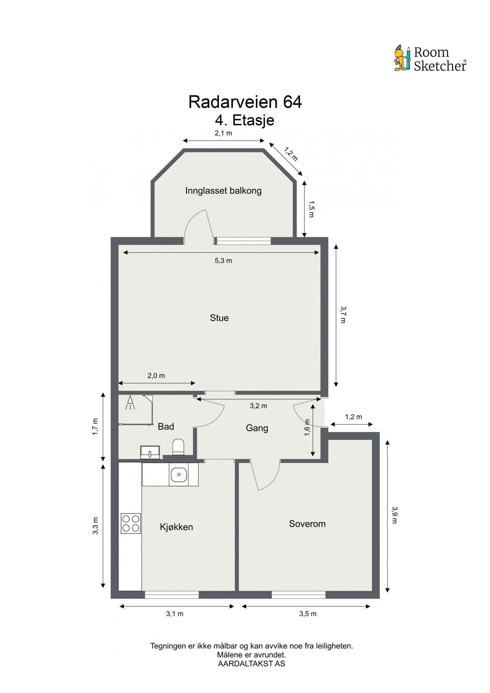 Meget god planløsning. Store gode rom. Galleribilde