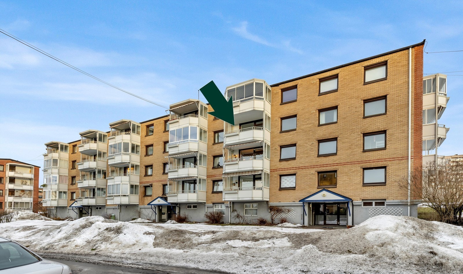 Blokkens inngangsparti. Galleribilde