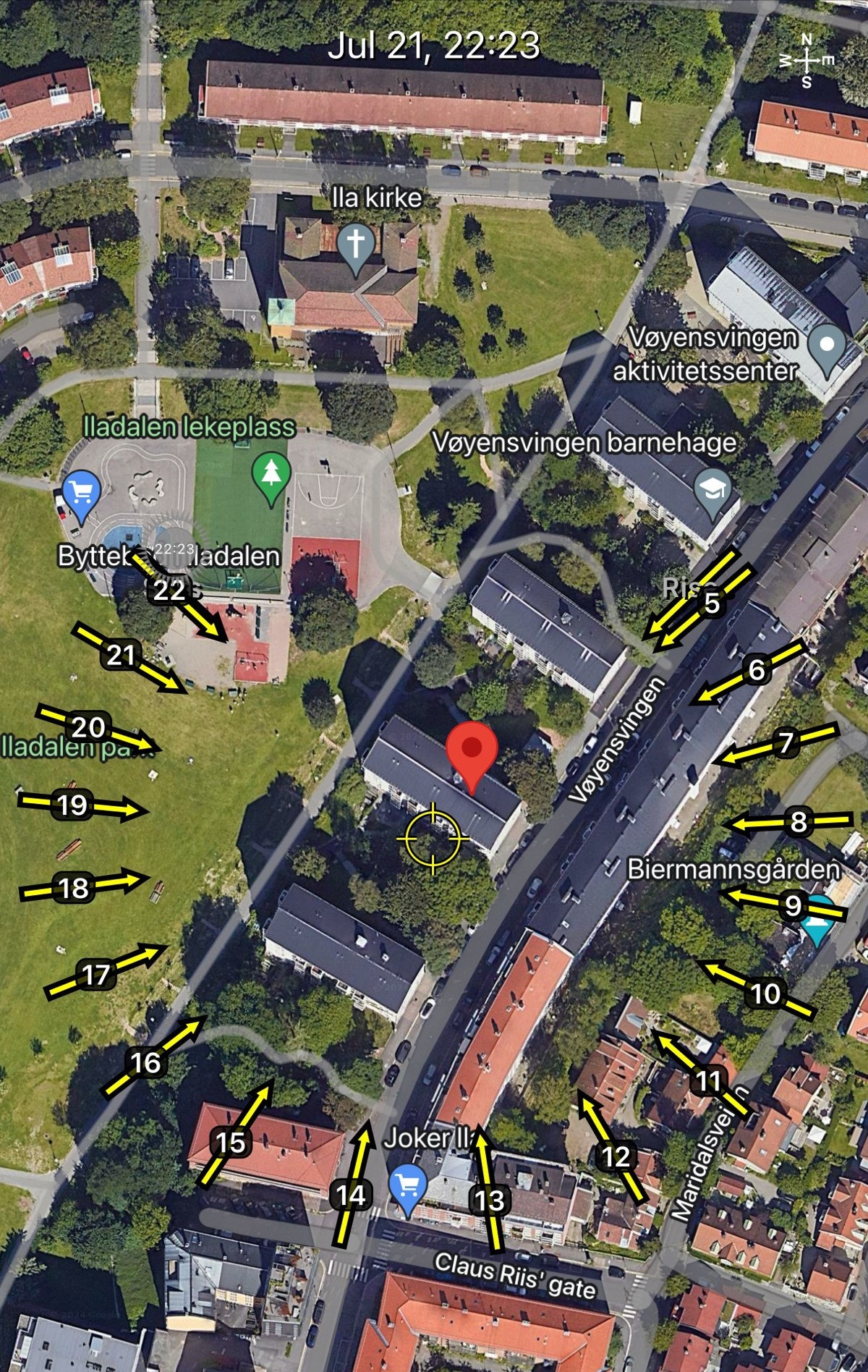 Solkart som viser solforhold på sommerstid. Galleribilde