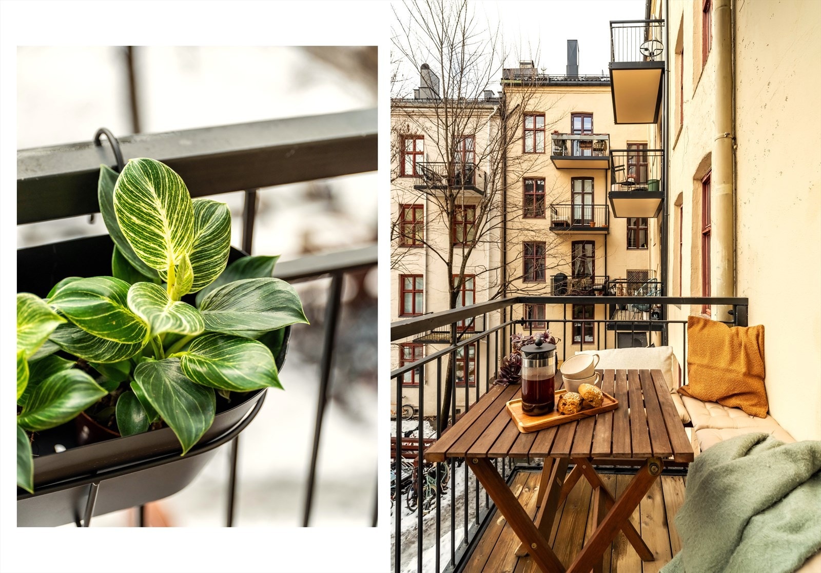 Her er det plass til utemøblement, grill og planter. Galleribilde