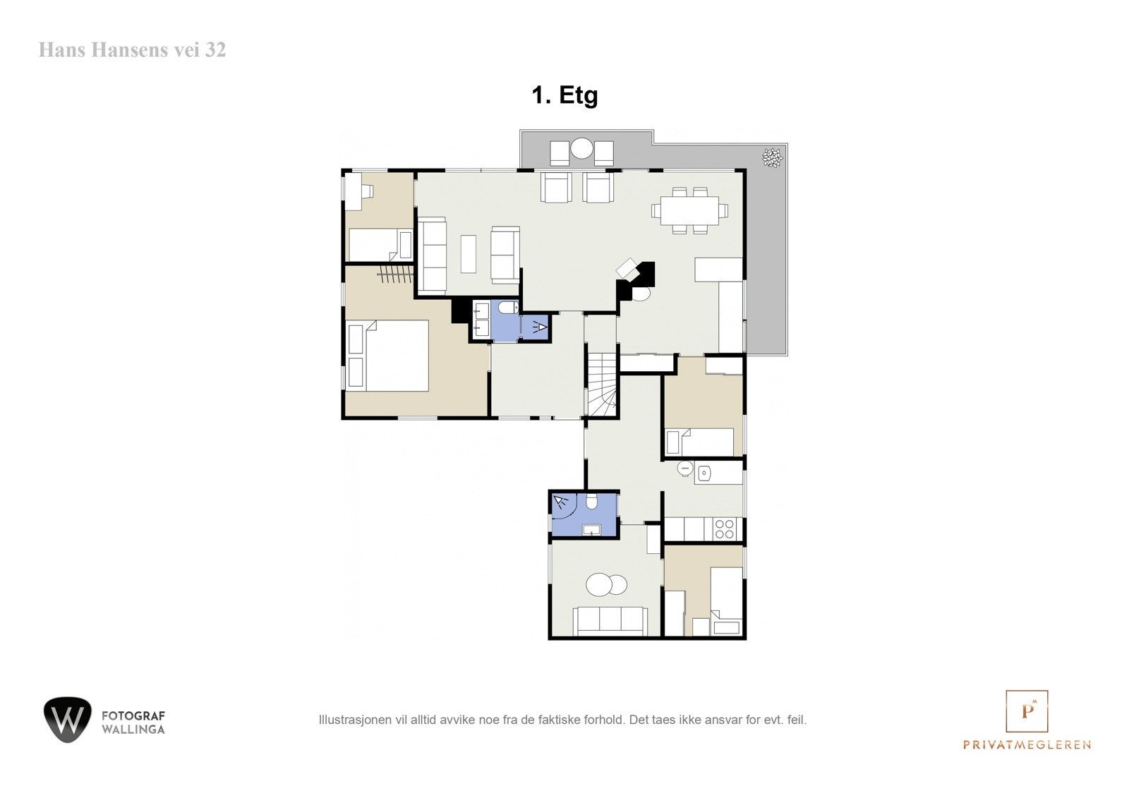 Plantegning 1. etasje. Galleribilde