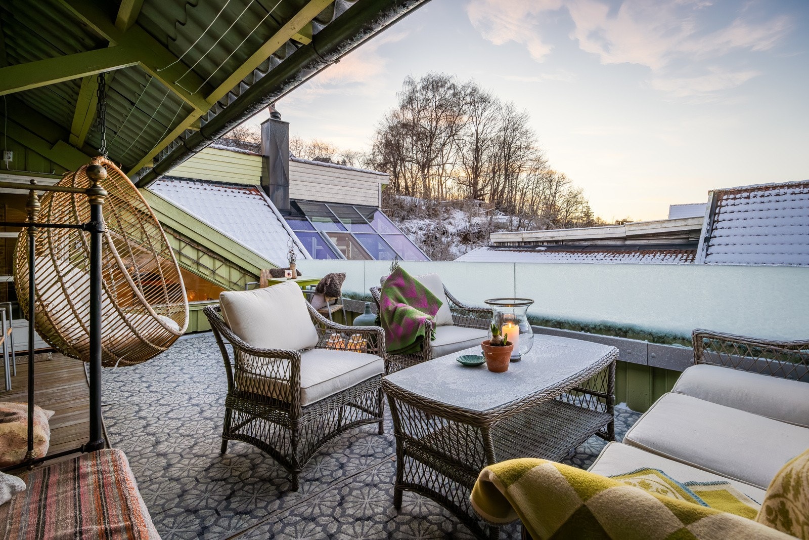 Privat og skjermet takterrasse Galleribilde