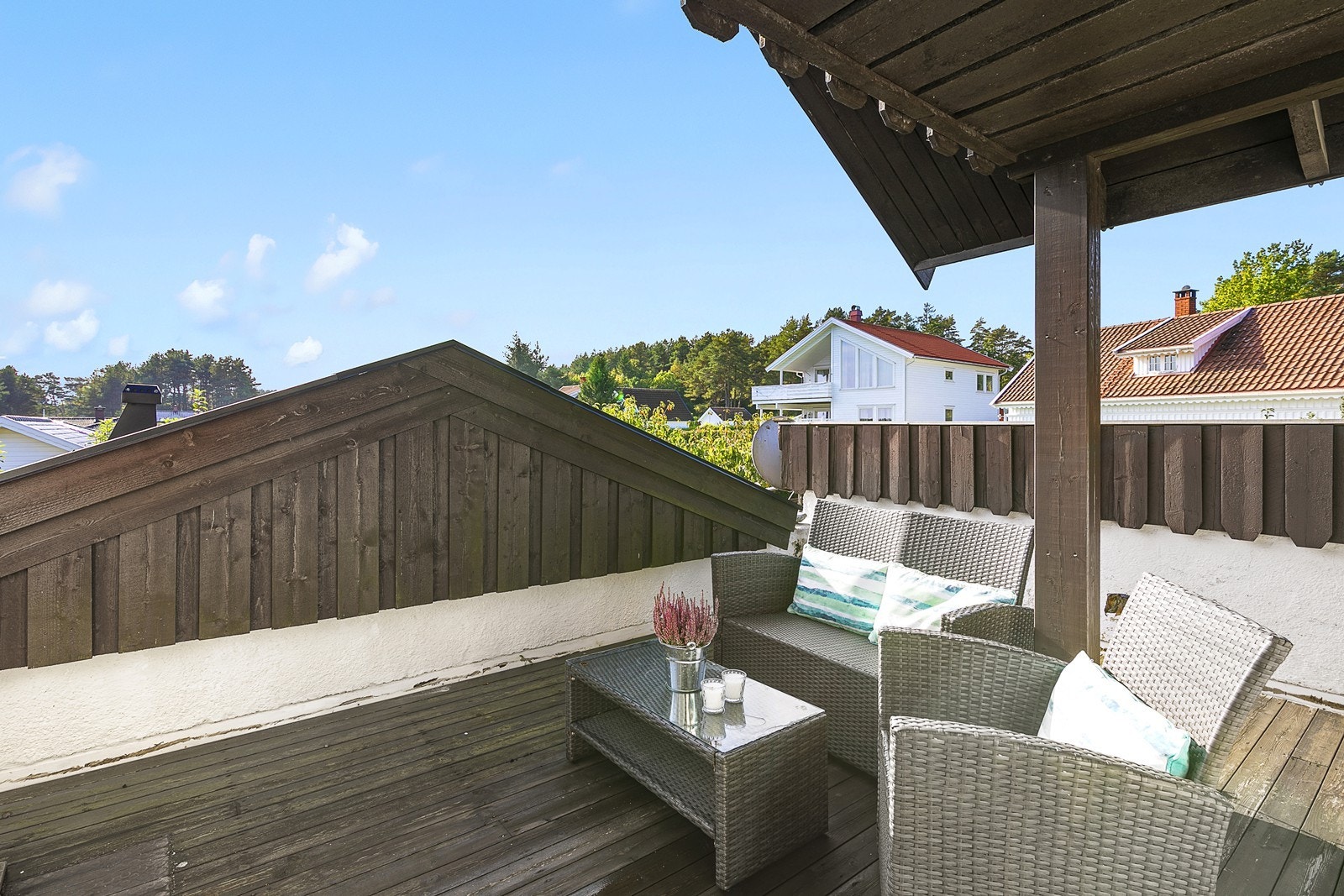 Gode solforhold på terrassen. Galleribilde