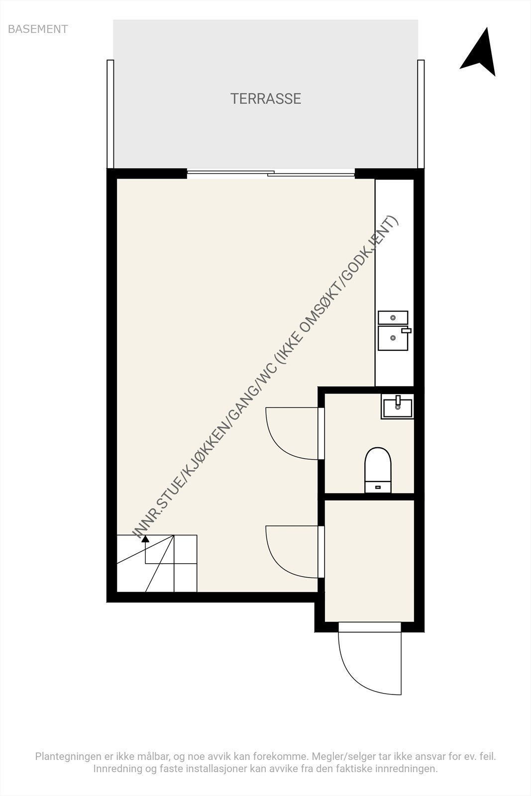 Plantegning av underetasje. Galleribilde