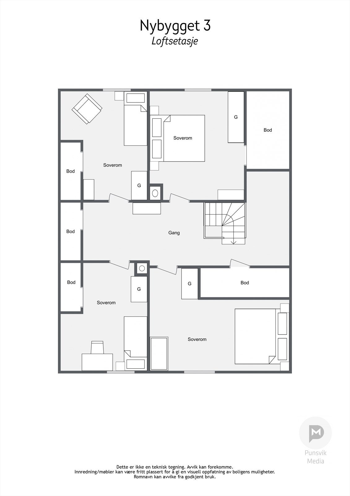 Loftsetasje - 2D. Galleribilde
