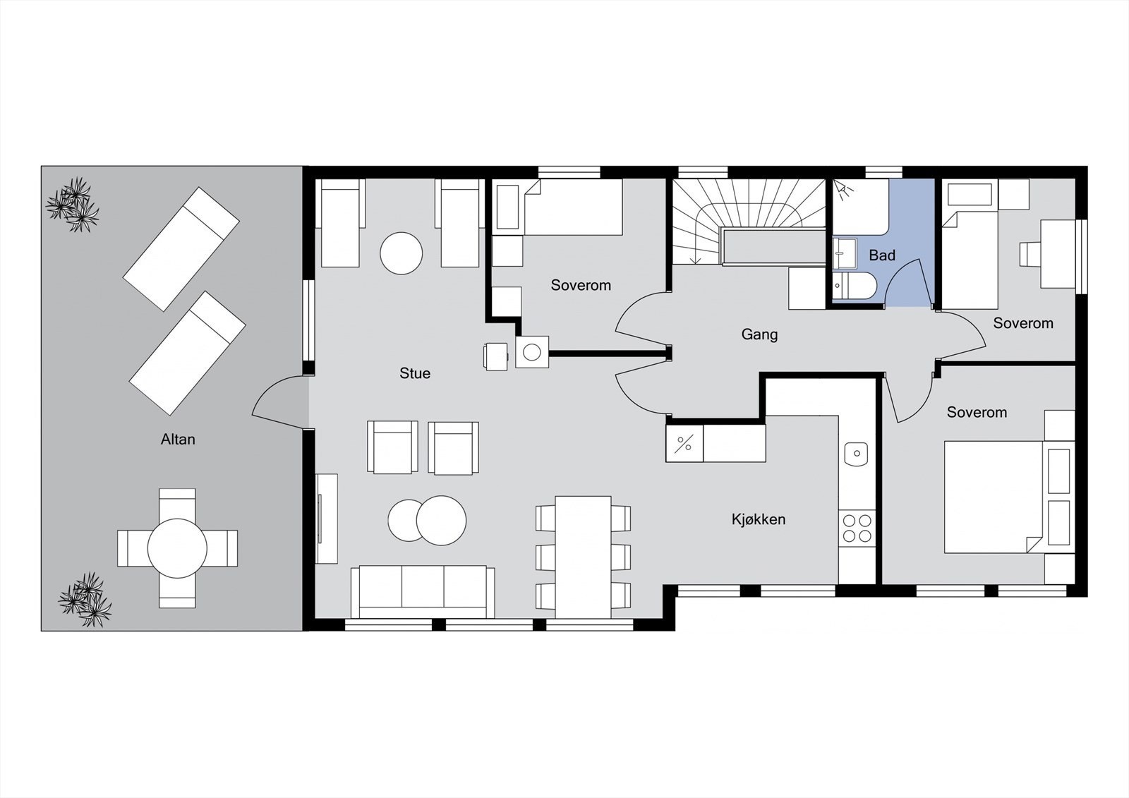 Planløsning 2. etasje Galleribilde