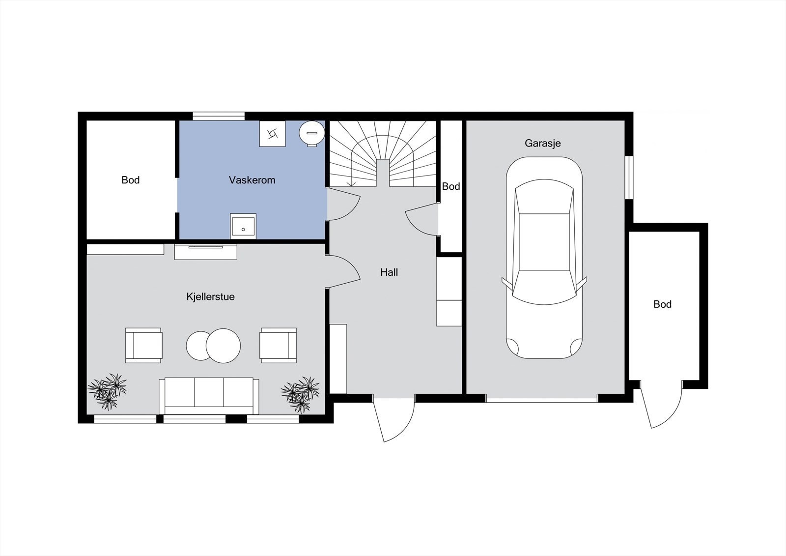 Planløsning 1. etasje Galleribilde