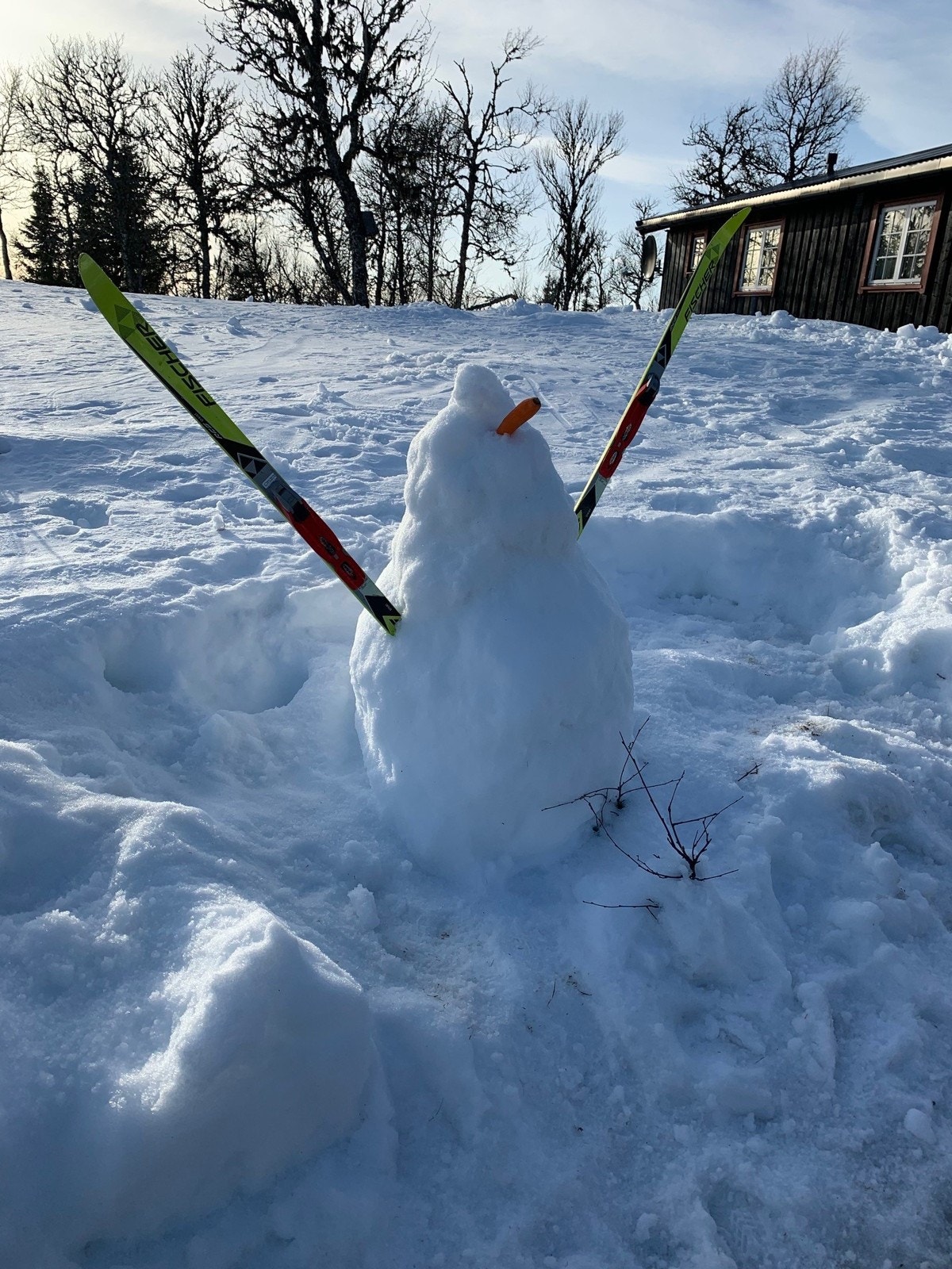 Turmulighetene er mange, men det kan også være fint å bare leke seg i snøen ved hytta. Da er det enkelt gå inn for en kopp varm kakao, og gjerne nyte den foran peisen! (Selgers foto) Galleribilde