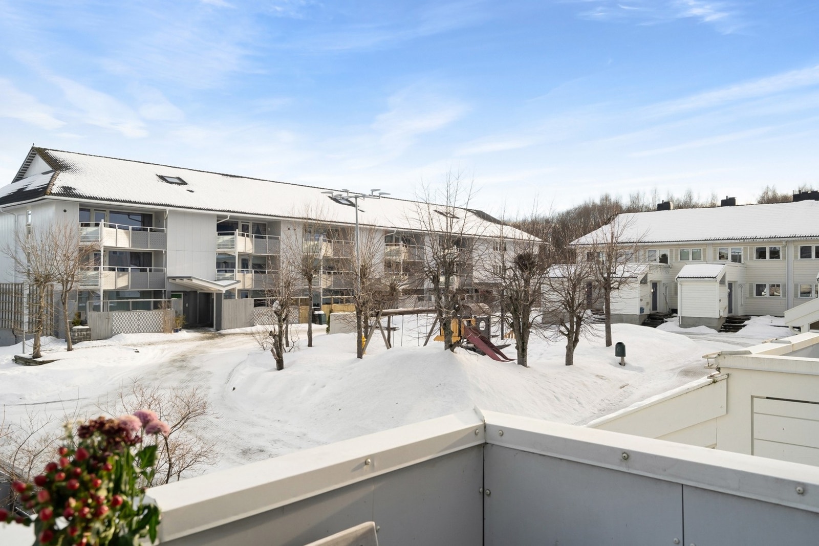 Terrassen er endt mot fellesareal. Galleribilde