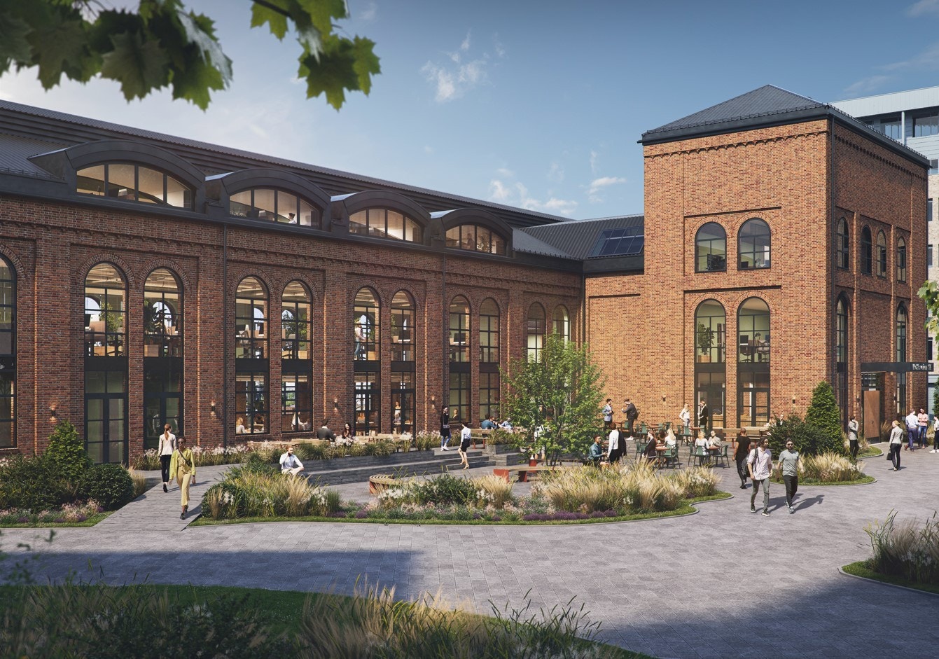 Det etableres stor uteservering tilknyttet personralrestauranten i Hoffsveien 1E Galleribilde