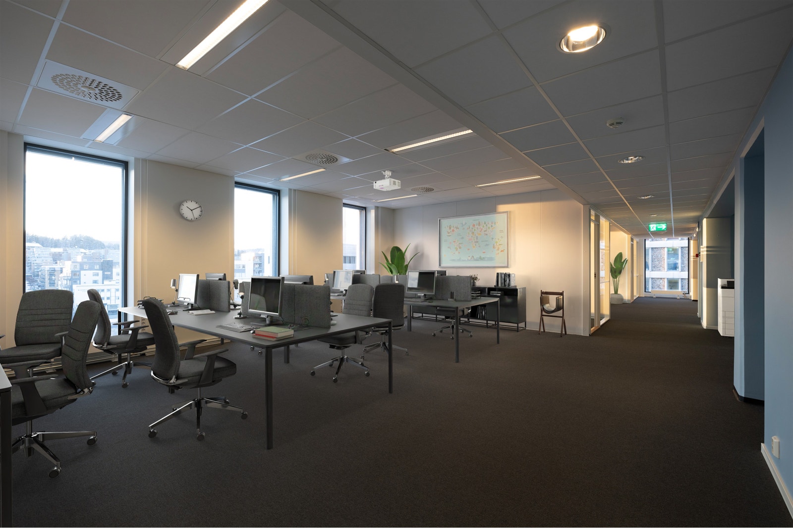 Bildet er møblert ved hjelp av KI for å vise mulighetsrommet for leietaker Galleribilde