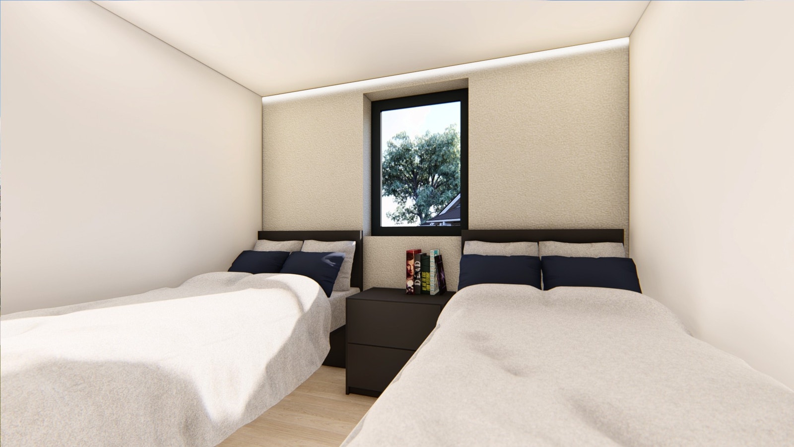 Soverom to Galleribilde