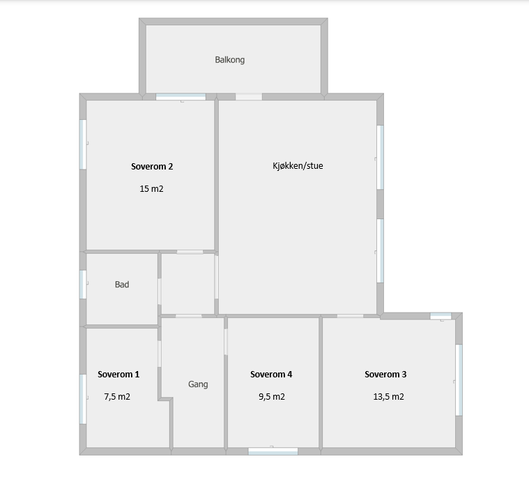 Plantegning 1.etasje Galleribilde