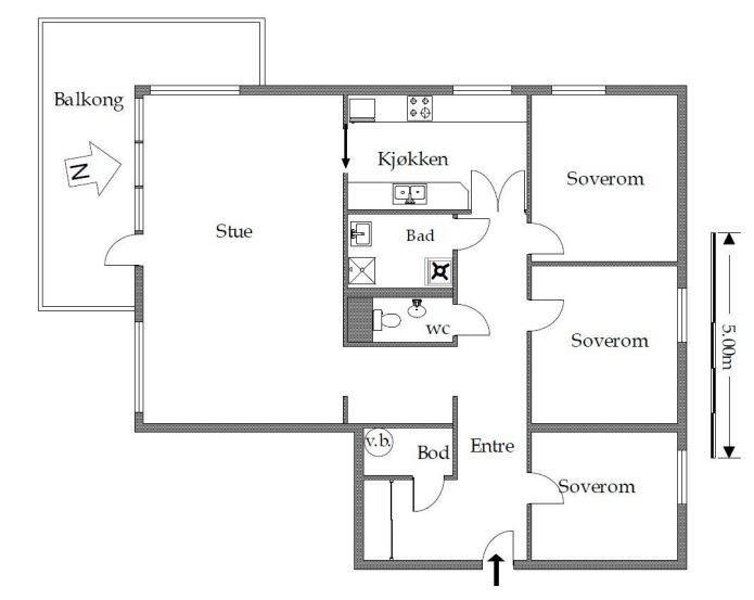 plantegning Galleribilde