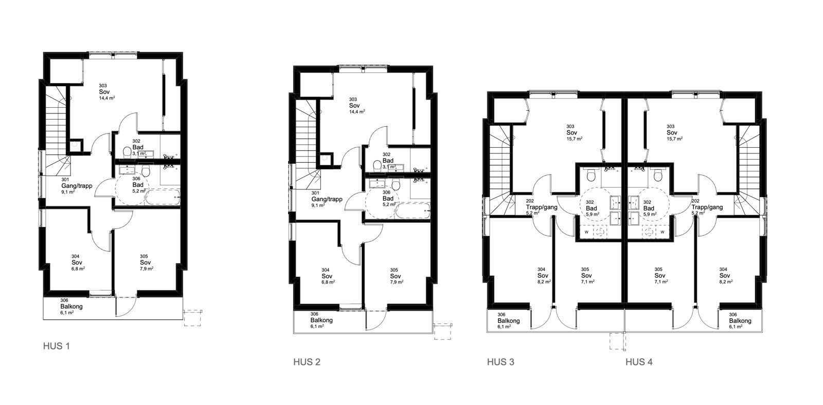 Plantegning 3. etasje Galleribilde