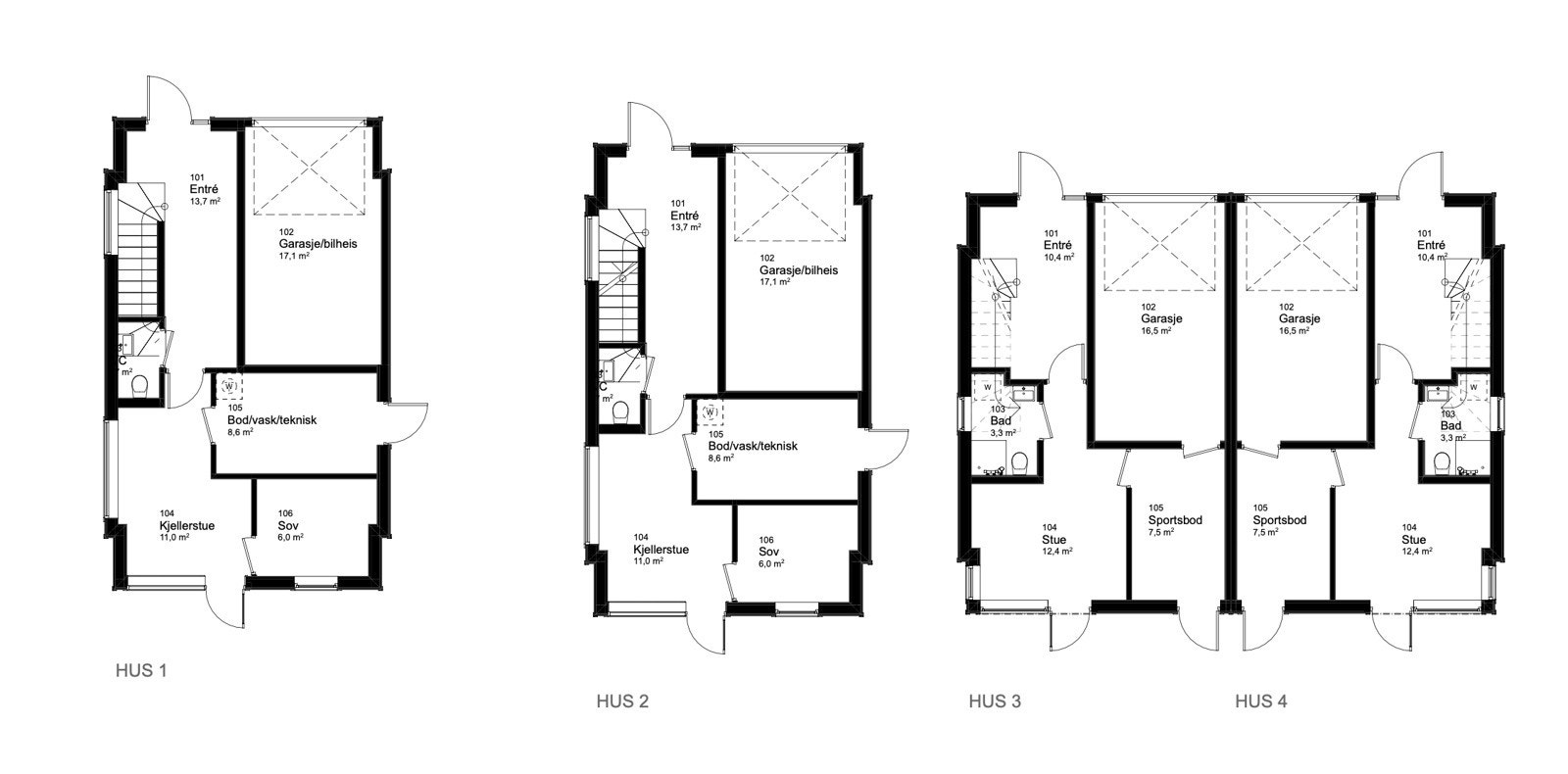Plantegning 1. etasje Galleribilde
