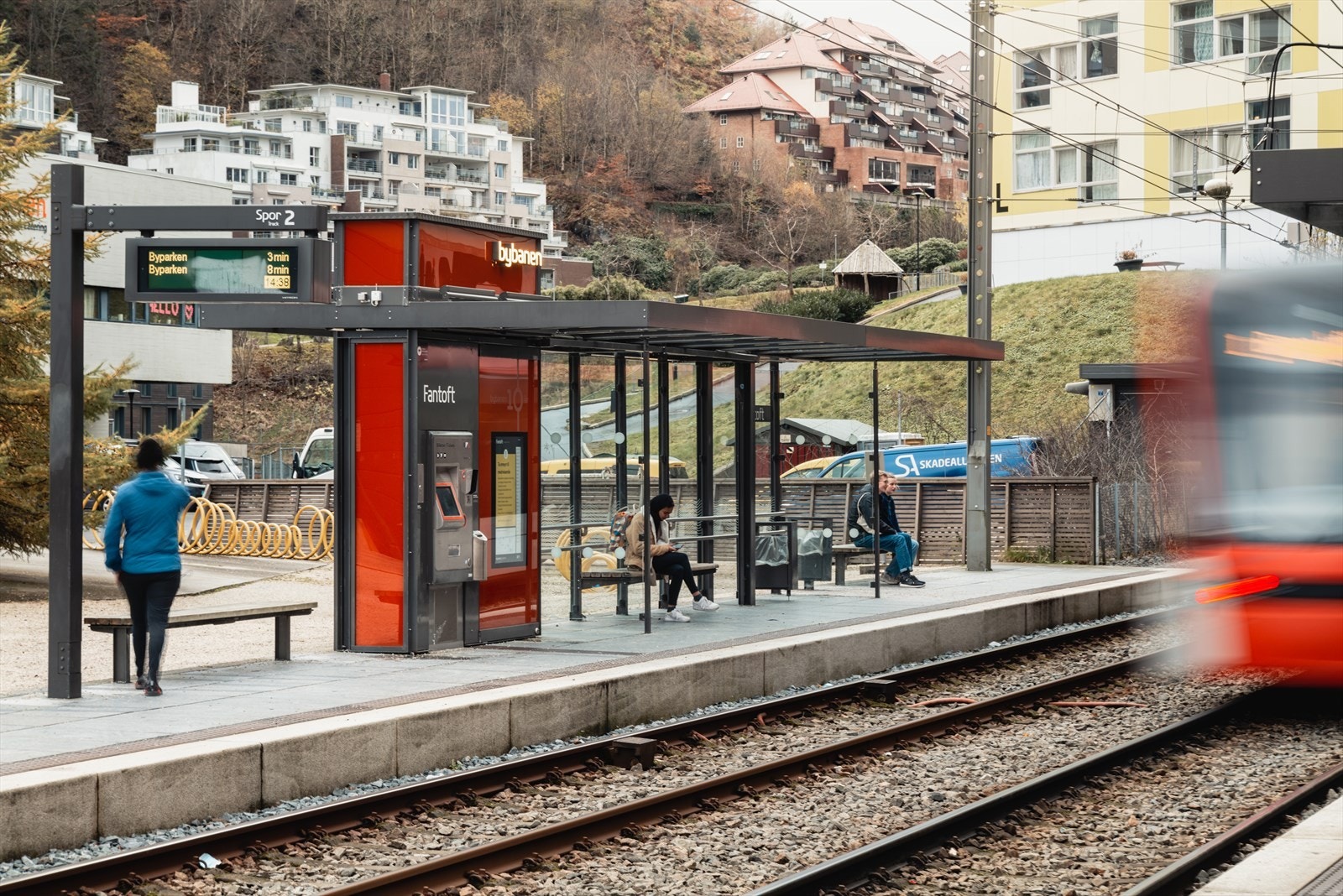 Like ved Menyen ligger Fantoft bybanestopp. Galleribilde