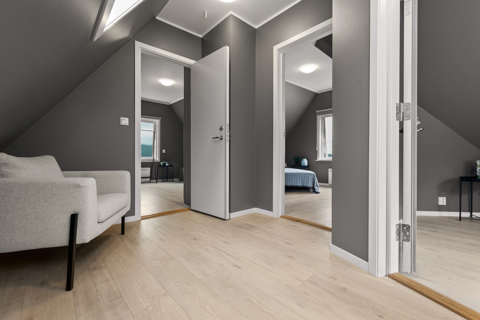 Mellom gang etasje. 2 Med rom 4,5,6 fra venstre Galleribilde