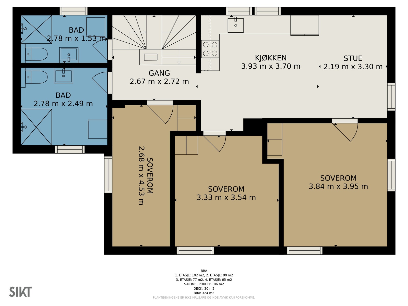Etasje 1. Plantegning Galleribilde
