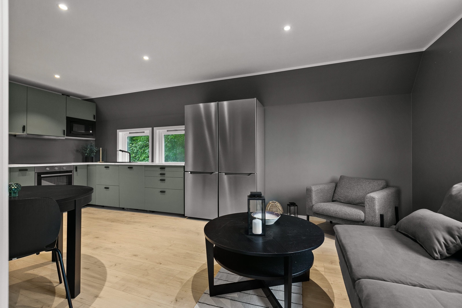 Tv stue kjøkken. Galleribilde