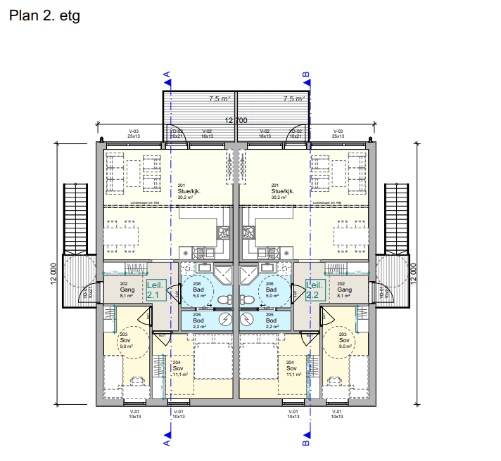 Plan 2. etasje Galleribilde