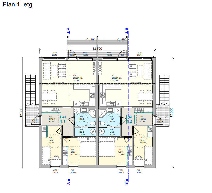 Plan 1. etasje Galleribilde