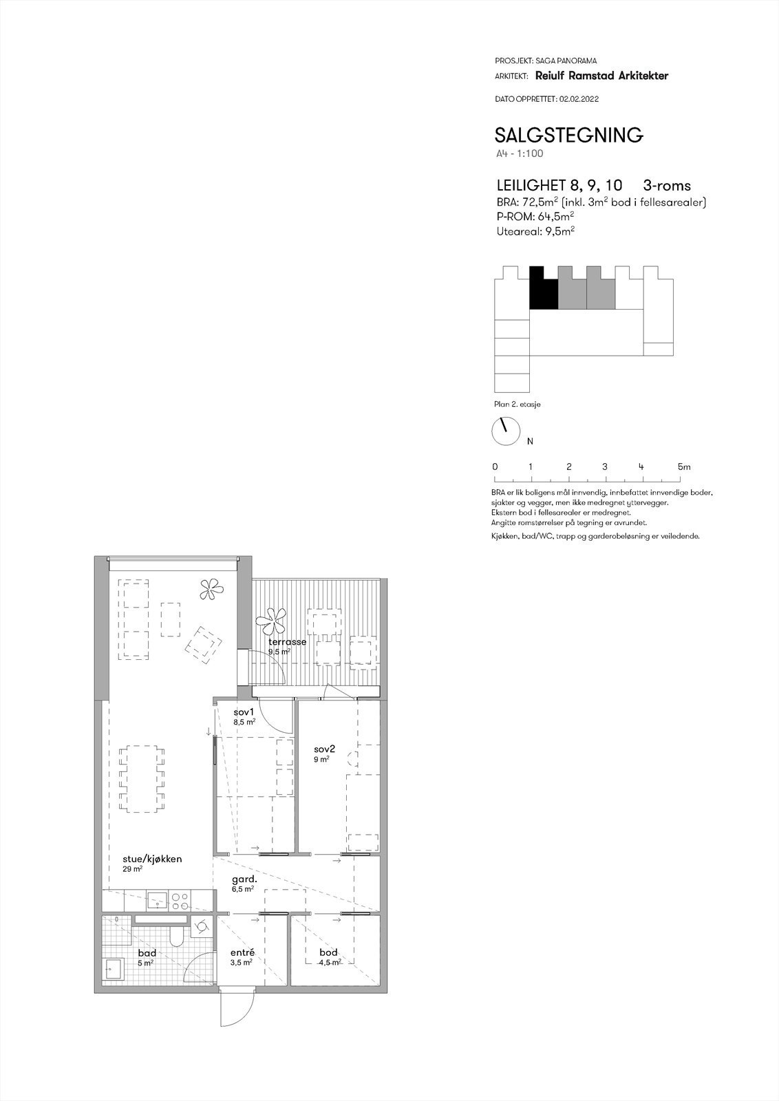 Planskisse enhet nr. 9 Galleribilde