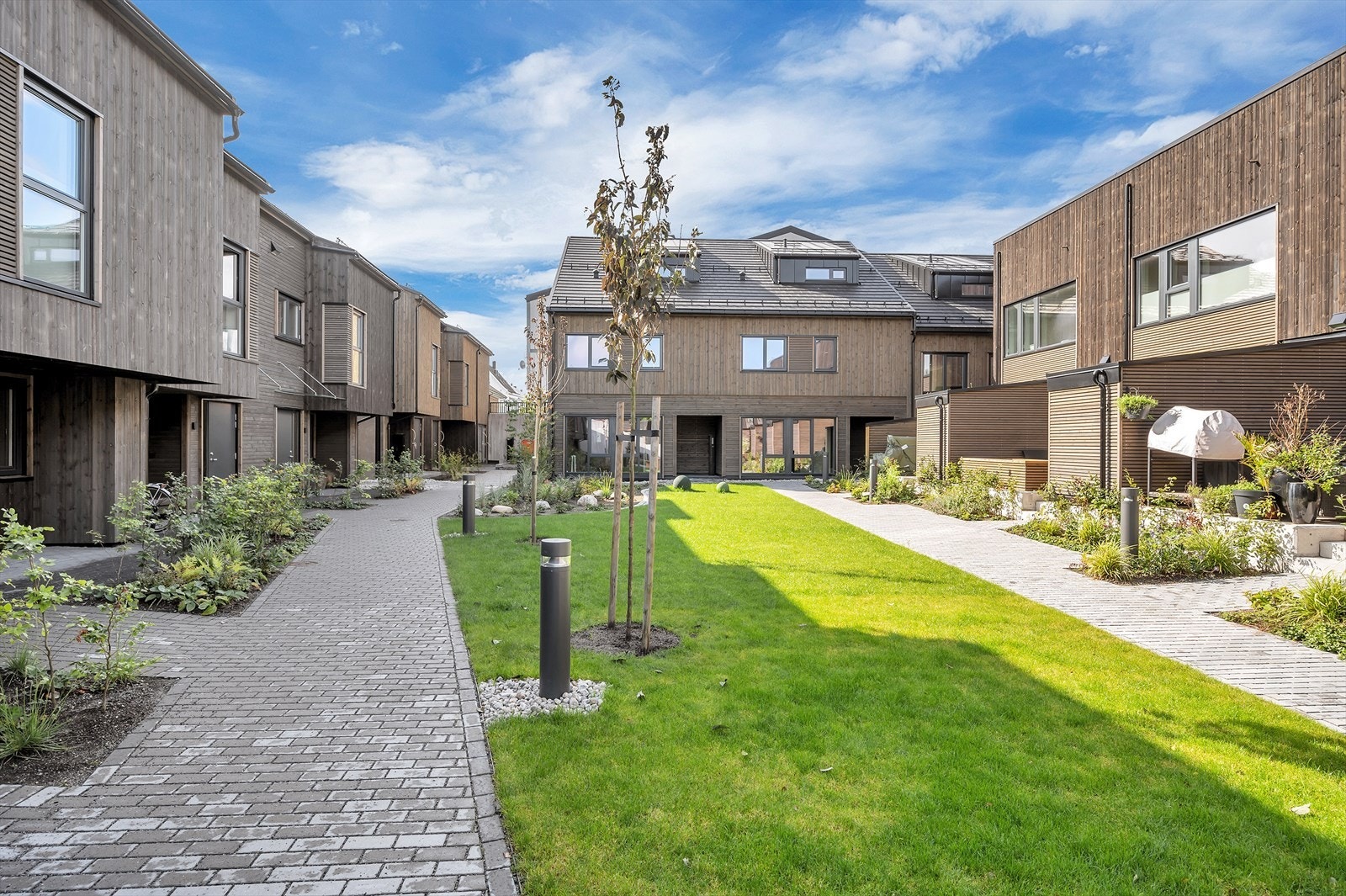 Fint fellesareal mellom byggene Galleribilde