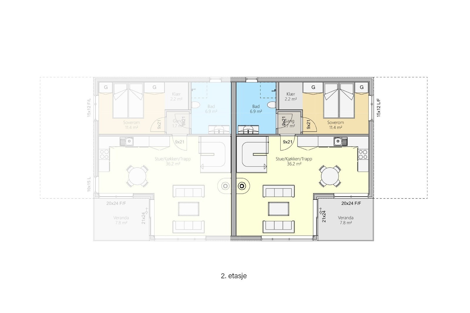 Plantegning 2. etasje Galleribilde
