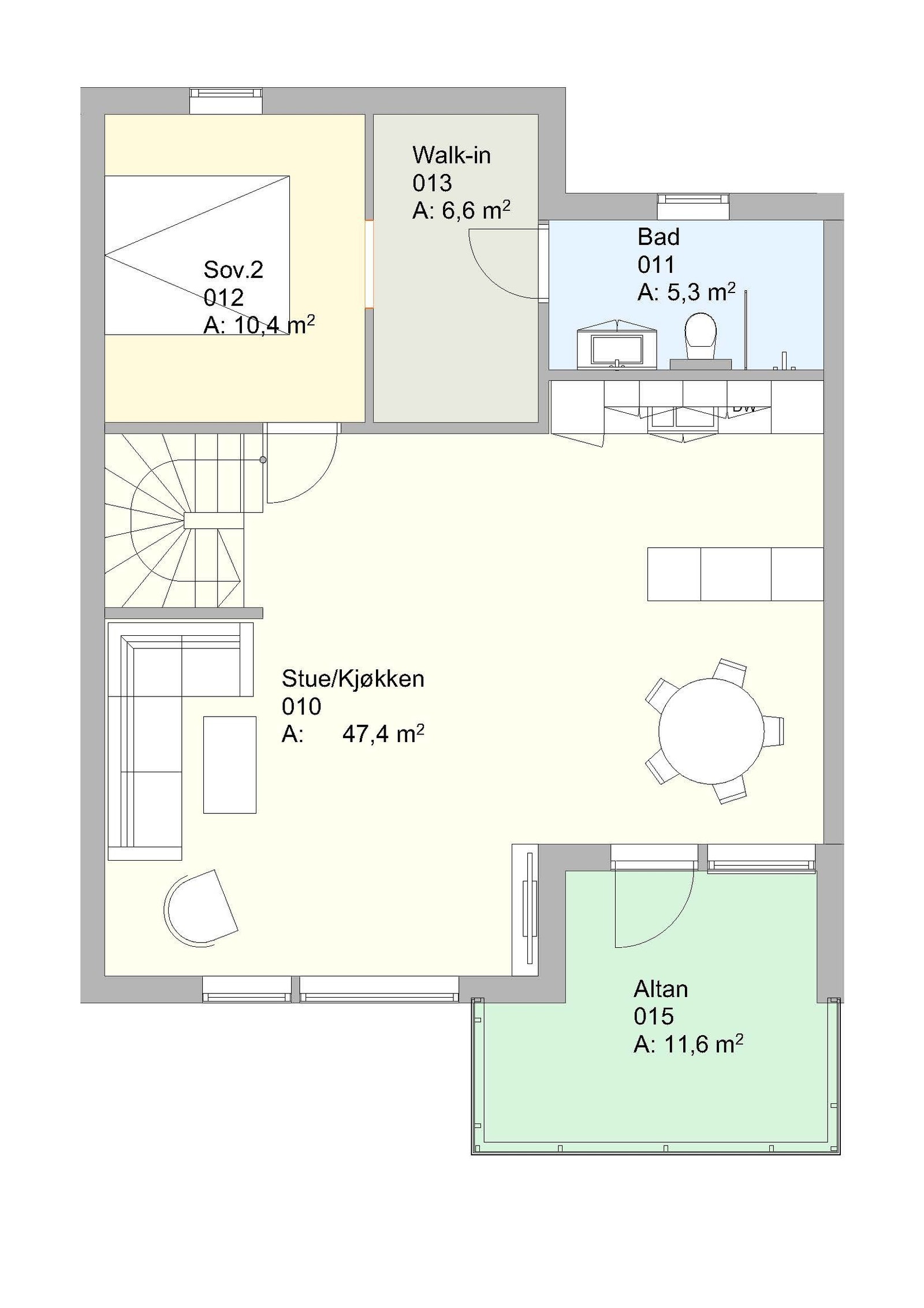 Plantegning 2.etg Galleribilde