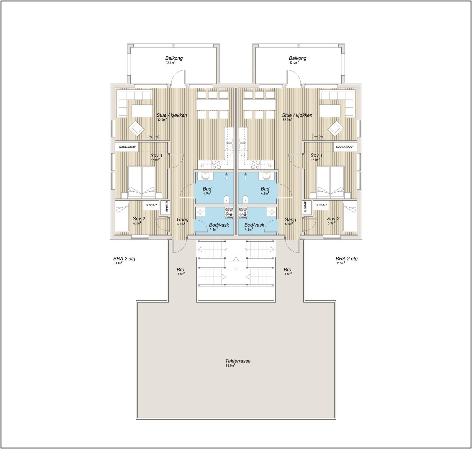 Type D_plan 1 etg Galleribilde