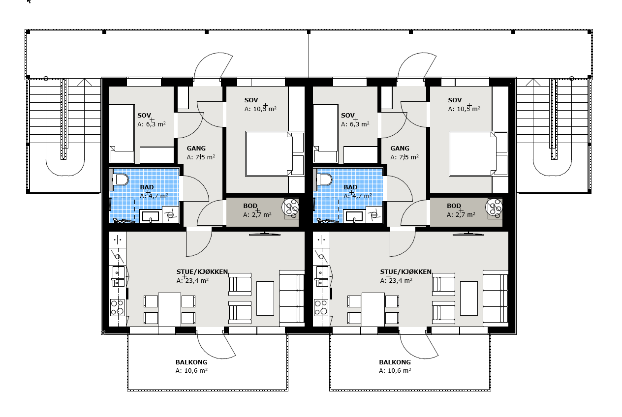 H04, planløsning 2.-etasje Galleribilde