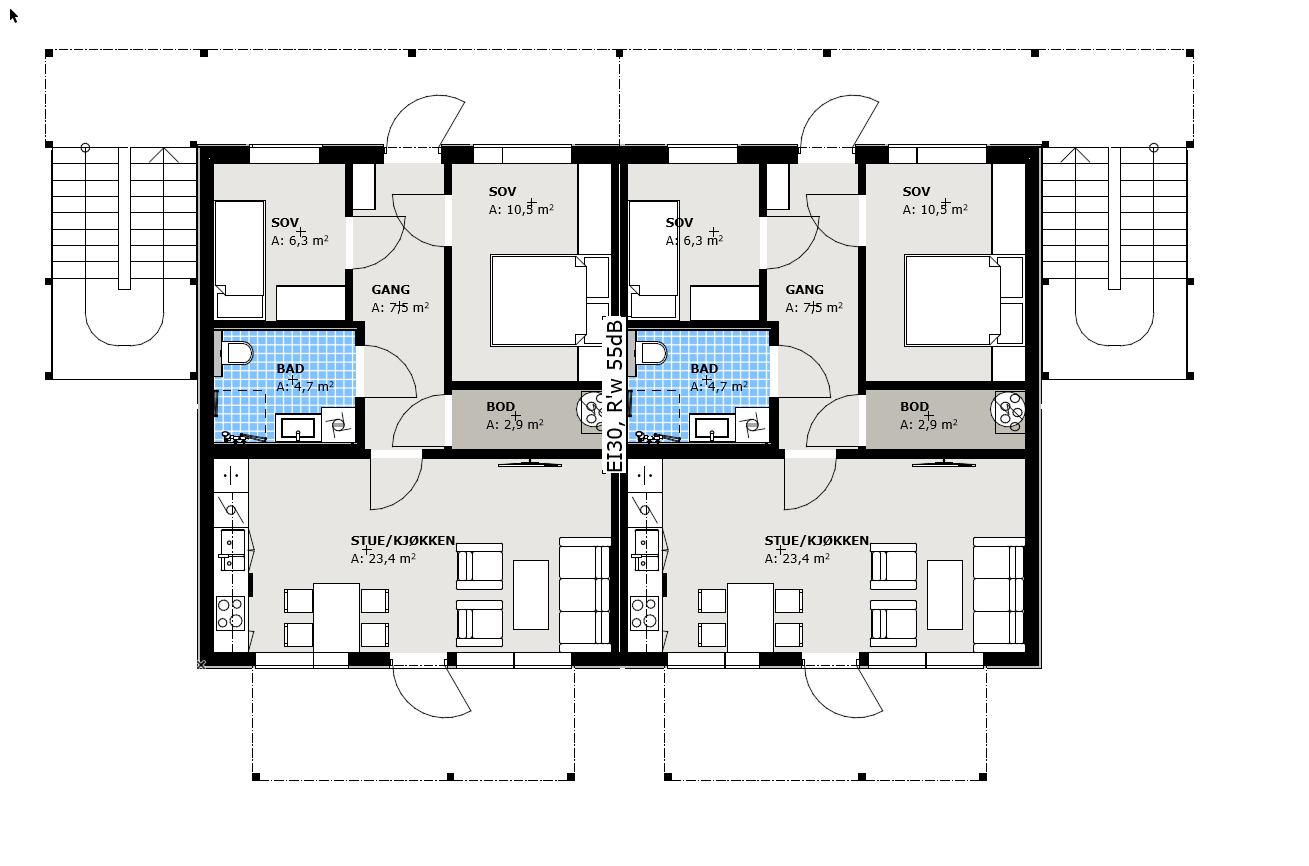 H04, planløsning 1.-etasje Galleribilde