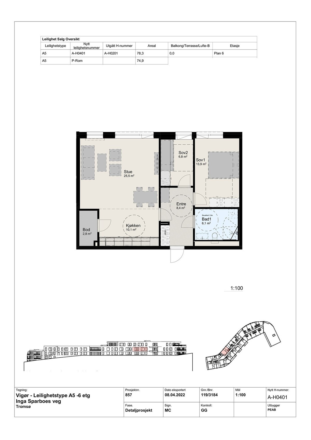 Planskisse Galleribilde