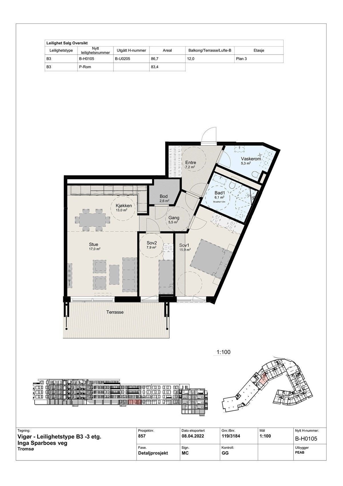 Planskisse Galleribilde