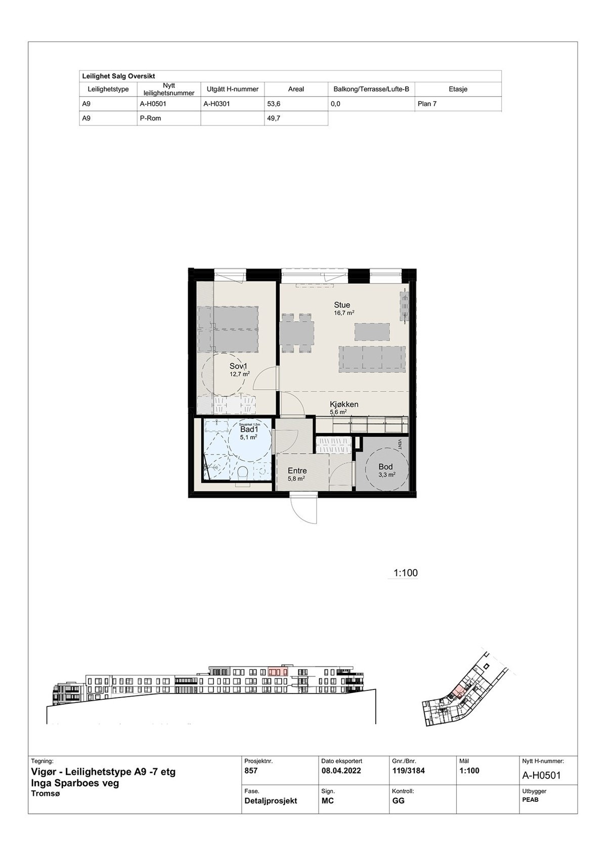 Planskisse Galleribilde