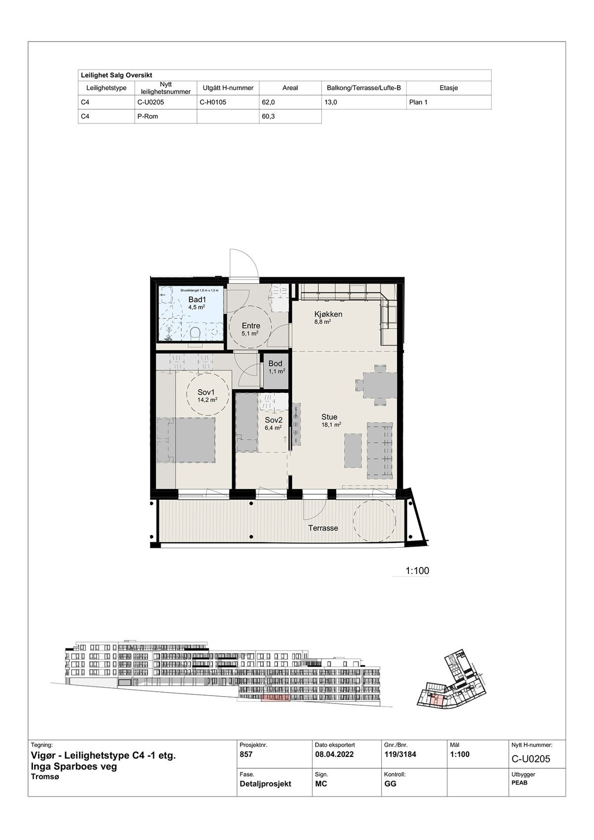 Planskisse Galleribilde