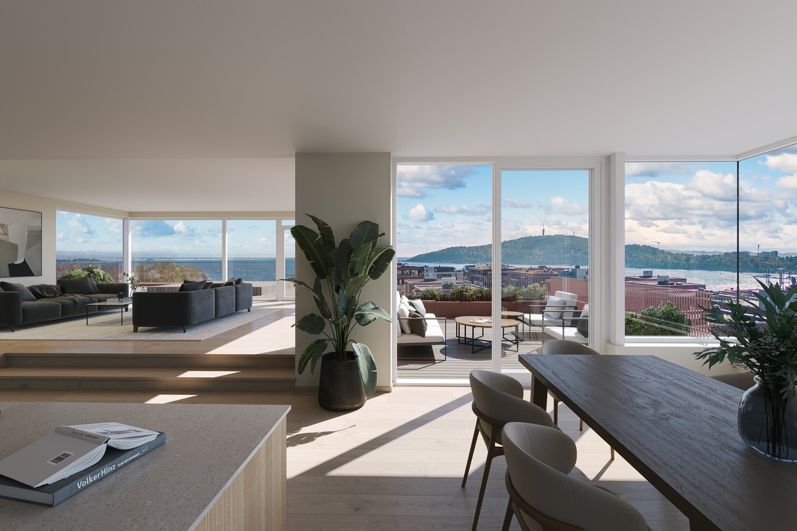 Illustrasjonsbilde interiør og utsikt fra leilighet A0802.jpg Galleribilde