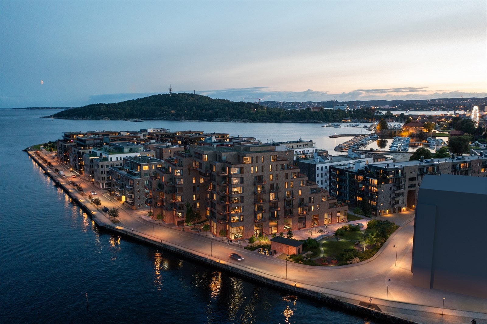 Området by night - Drone.jpg Galleribilde