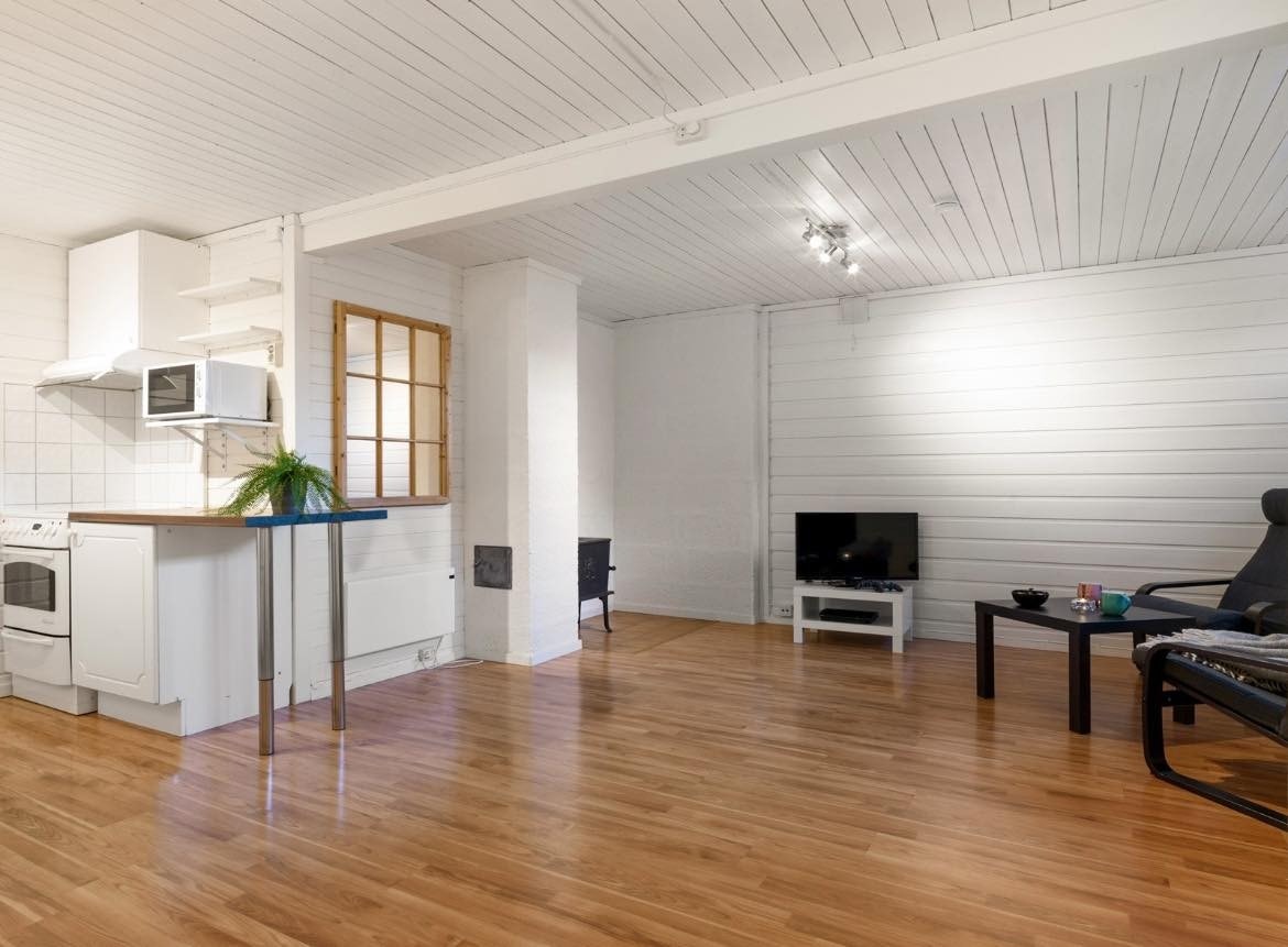 Stue med peis Galleribilde