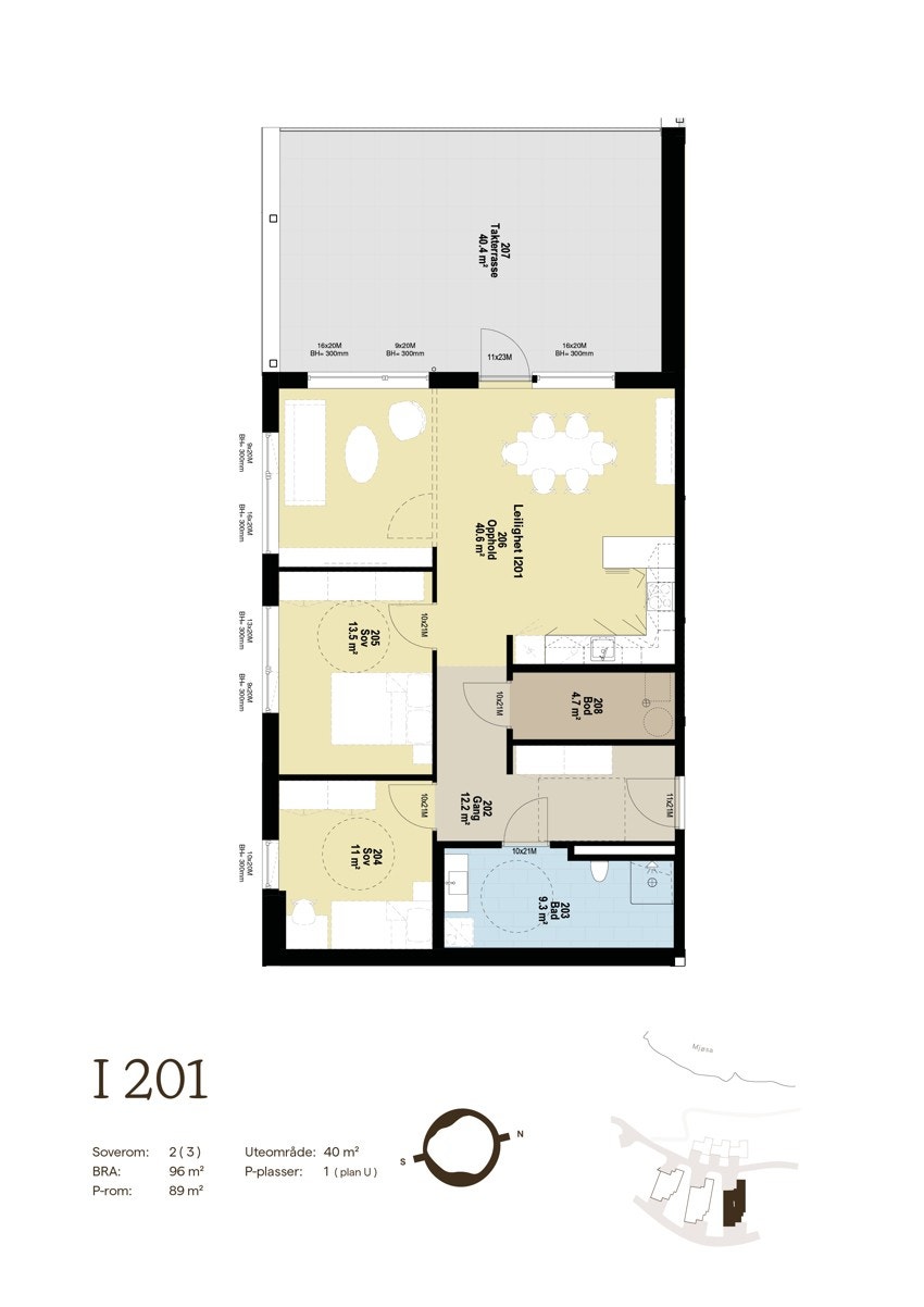 Plantegning over I201 Galleribilde